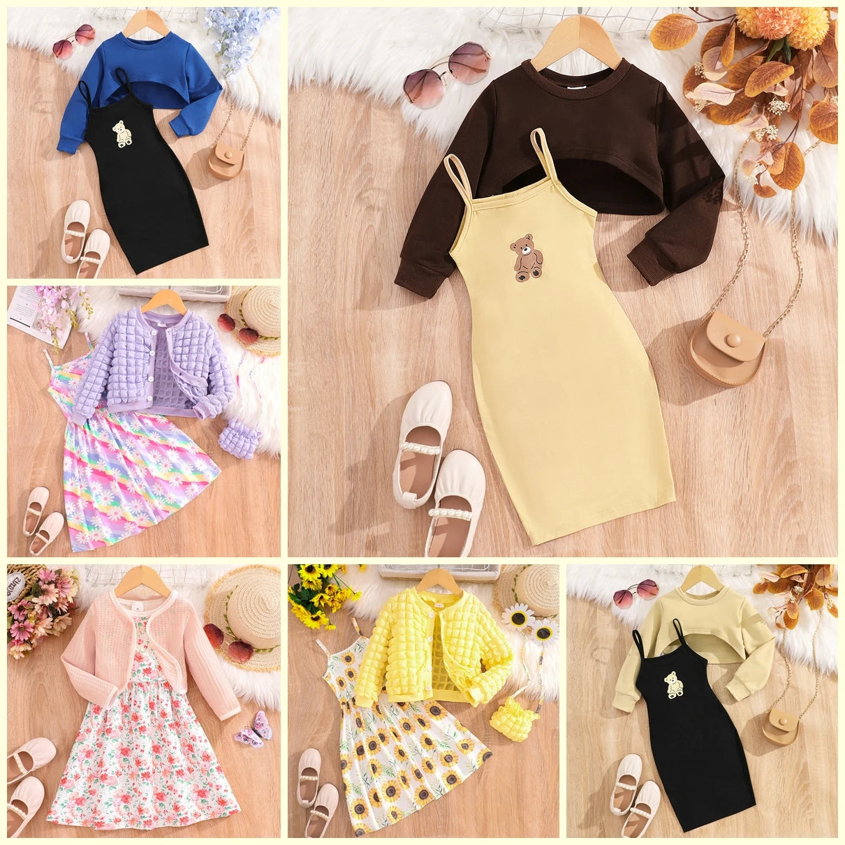 2024 Dress Kids Girls Clothing Set Spring Autumn Long Sleeve 2PCS Girls Outfits Fashion Children Clothes 3 4 5 6 7 Years Old